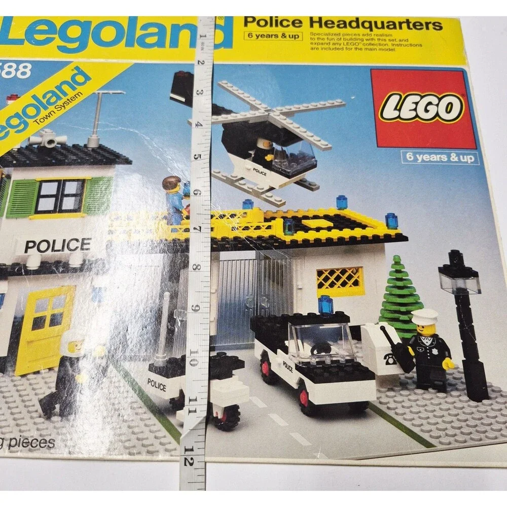 LEGO 588 Empty OUTER FLAP Box ONLY Legoland Police Headquarters 1979 FLAT Town